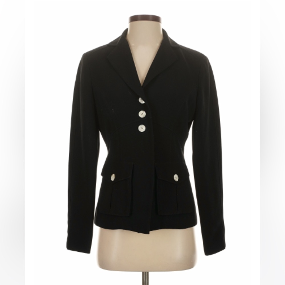 Allen Schwartz Women's Black Tailored Button-Front Jacket